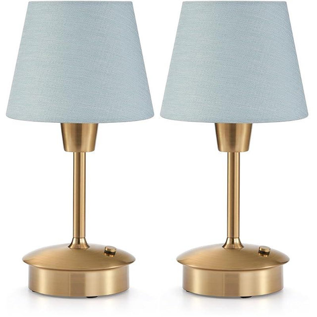 UMEXUS 2 Pack Small Cordless Table Lamp, 5200mAh Battery Operated Touch Lamps for Restaurant Dinner Table Rechargeable Dimmable Portable Night Light for Bedside Dining Room Patio Kitchen Outdoor