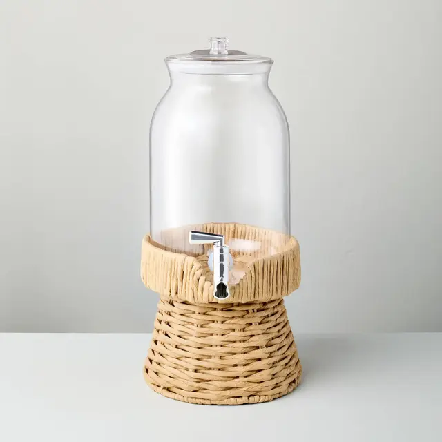 7L Drink Dispenser with Woven Stand - Hearth & Hand™ with Magnolia