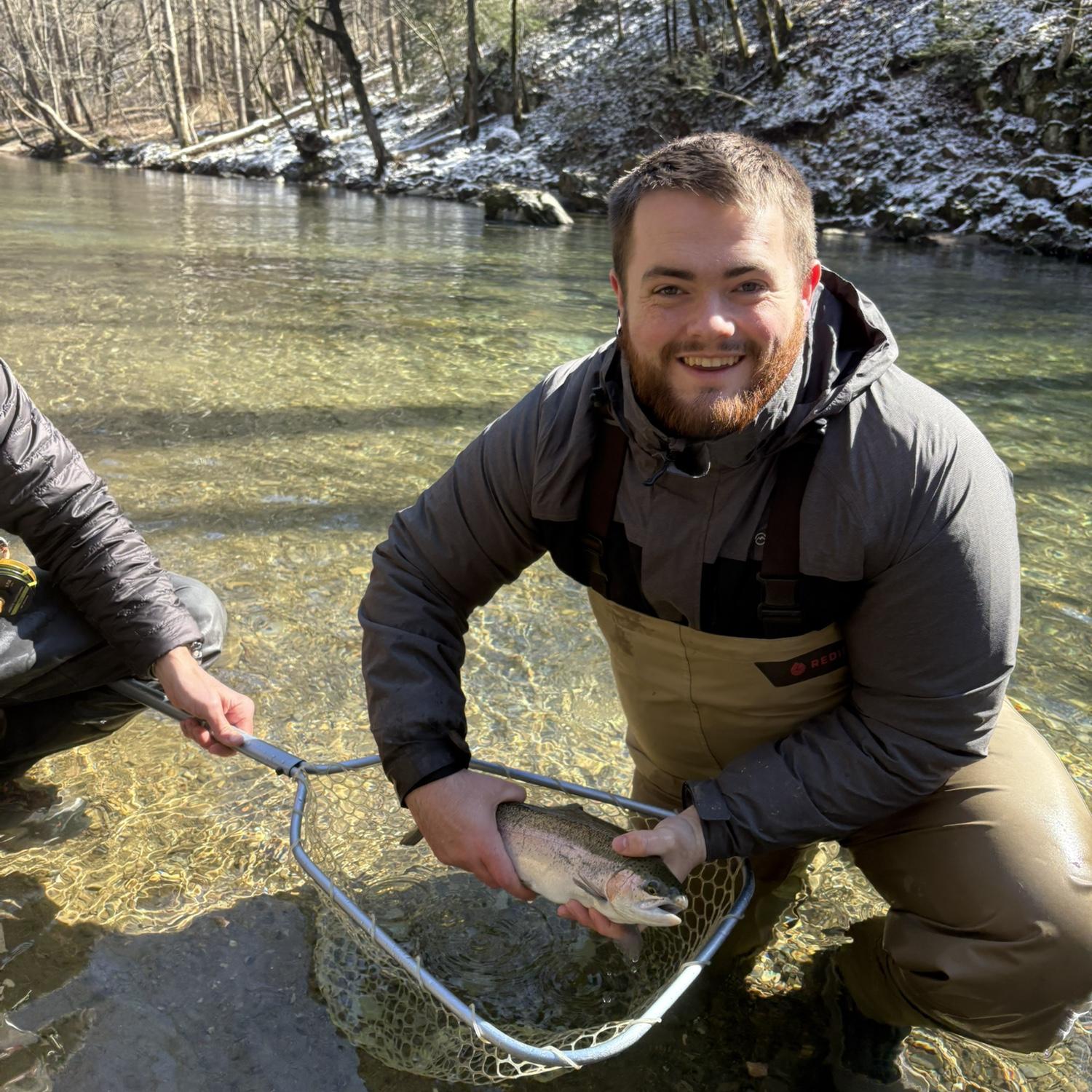 Trout fishing in Gatlinburg after getting engaged
