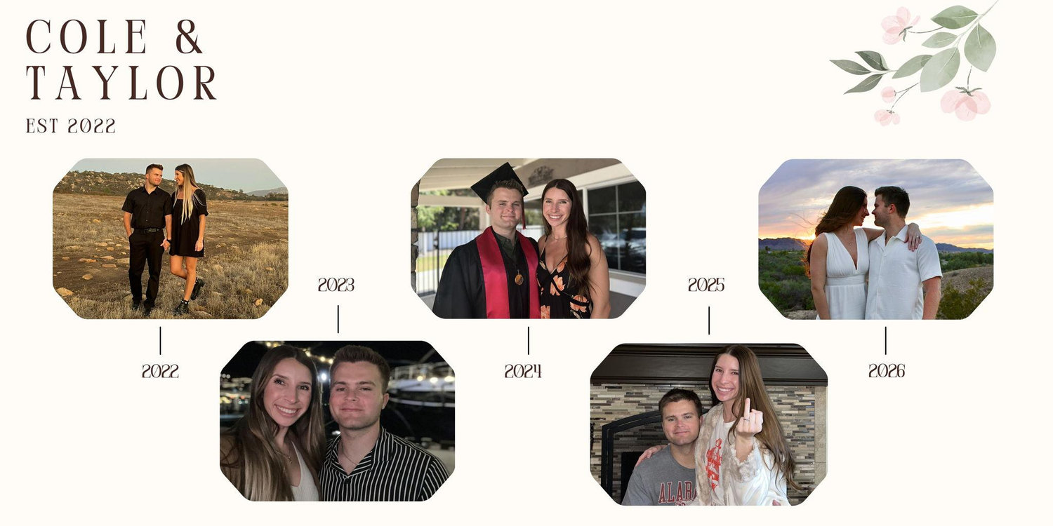 The Wedding Website of Taylor Dickens and Cole Roelofsz