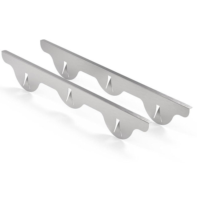 Linda's Essentials Stove Gap Covers Stainless Steel (2 Pack), Heat Resistant Oven Gap Filler Seals Gaps Between Stovetop and Counter, Easy to Clean Range Trim Kit (23.4 Inches, Silver (Steel))