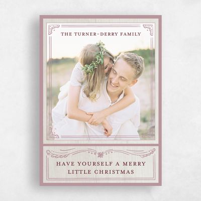 Dusty Rose, Pink Holiday Card - Westoak