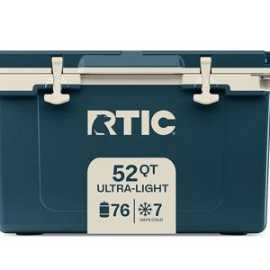 RTIC Ultra-Light 52 Quart Hard Cooler Insulated Portable Ice Chest Box for Beach, Drink, Beverage, Camping, Picnic, Fishing, Boat, Barbecue, 30% Lighter Than Rotomolded Coolers
