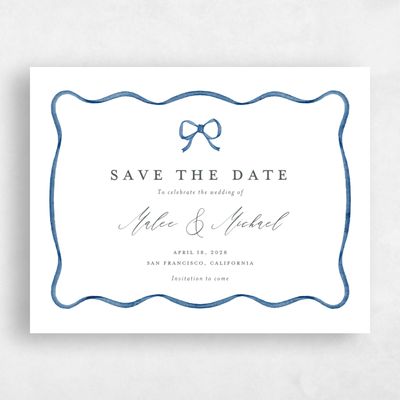 Cobalt, Blue Wedding Save the Date - Perkins Landscape