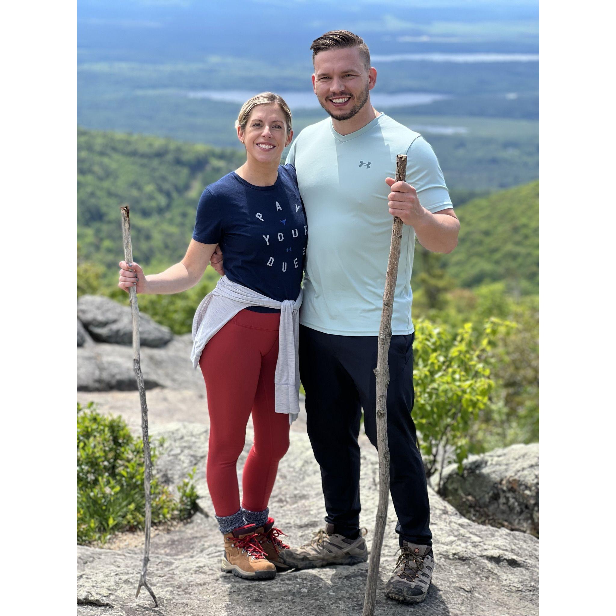 Our "casual walk" in Maine that was, in reality, an insanely difficult hike that took nearly 3 hours to climb!