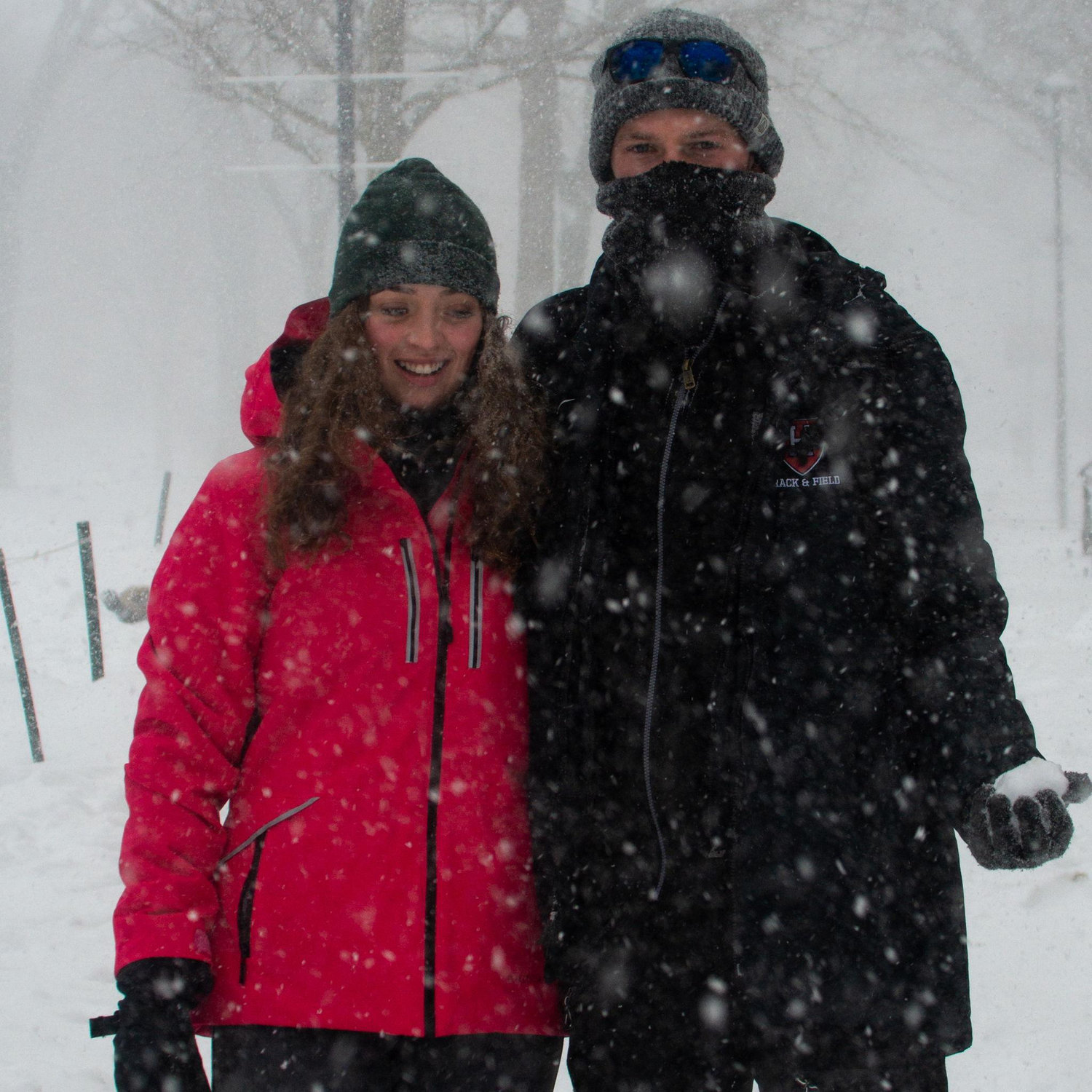 Our first snowball fight <3 January 2022