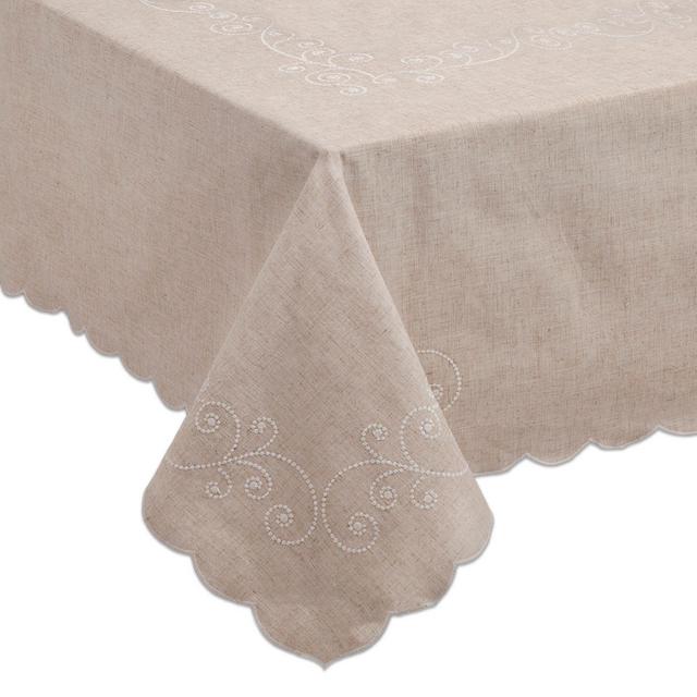 Lenox® French Perle 60-Inch x 84-Inch Oblong Tablecloth in Linen
