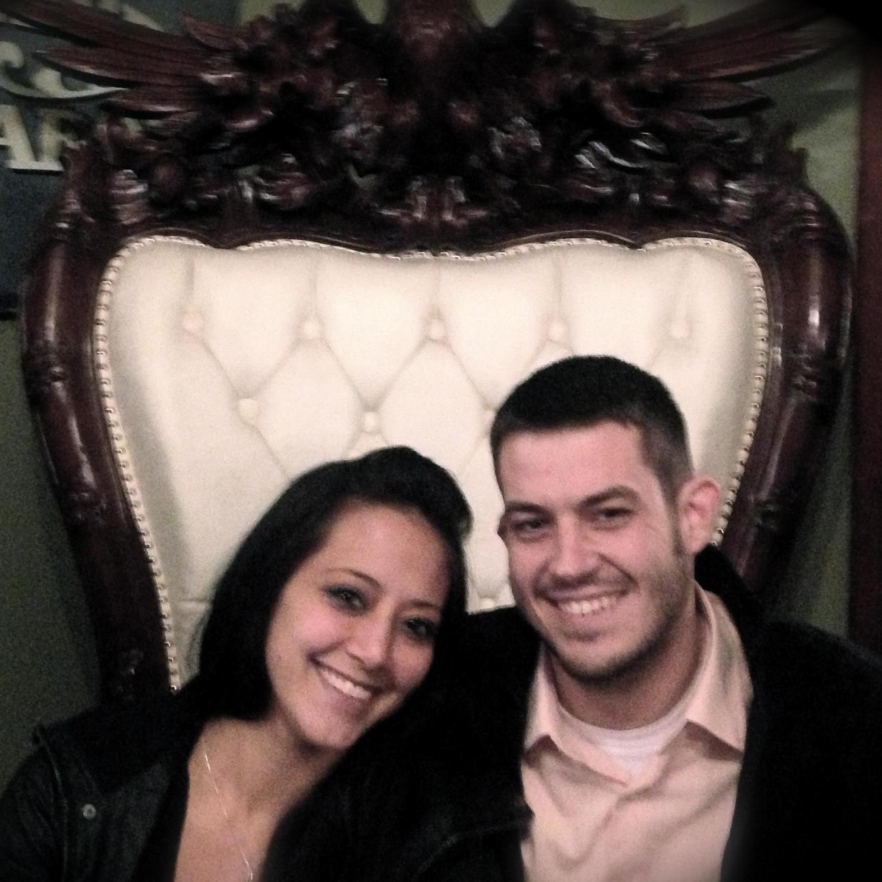 Our first real date. Murder mystery dinner December 2013.