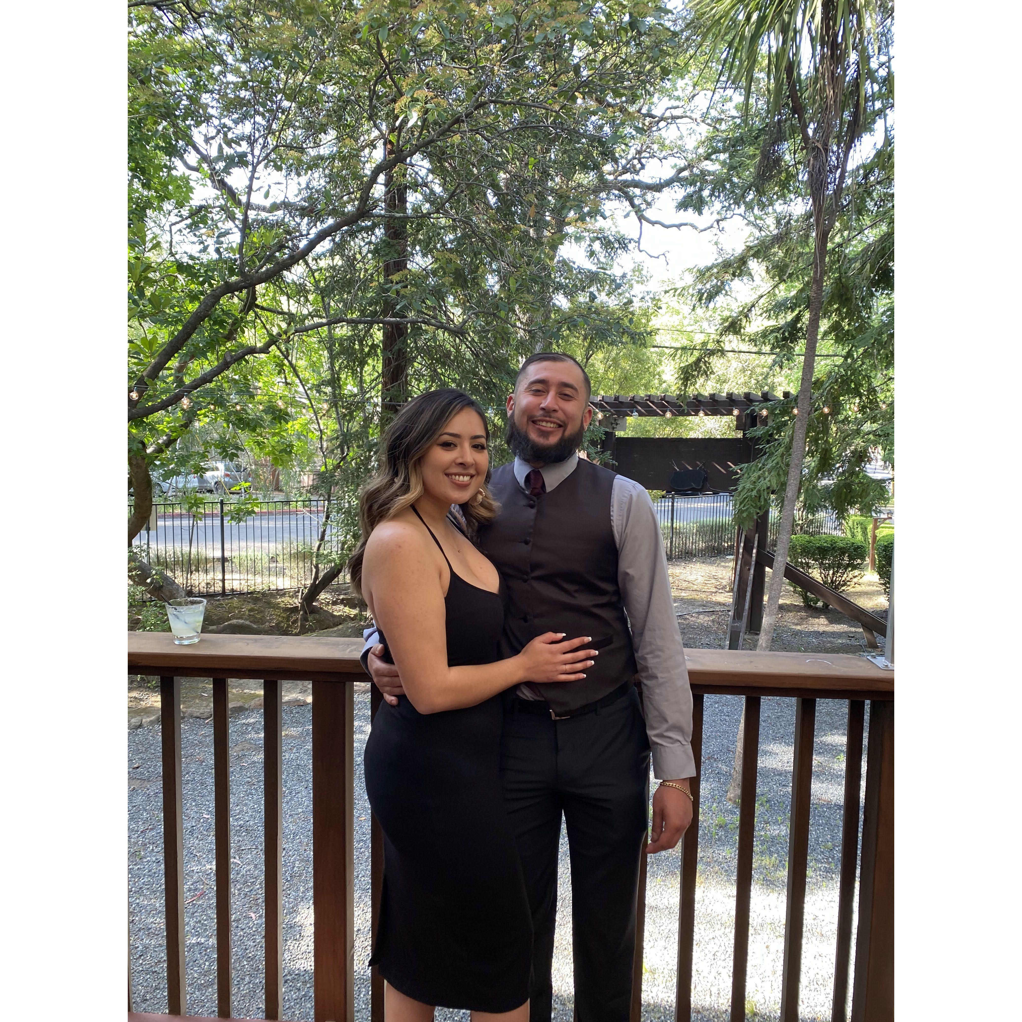 At our friends wedding!