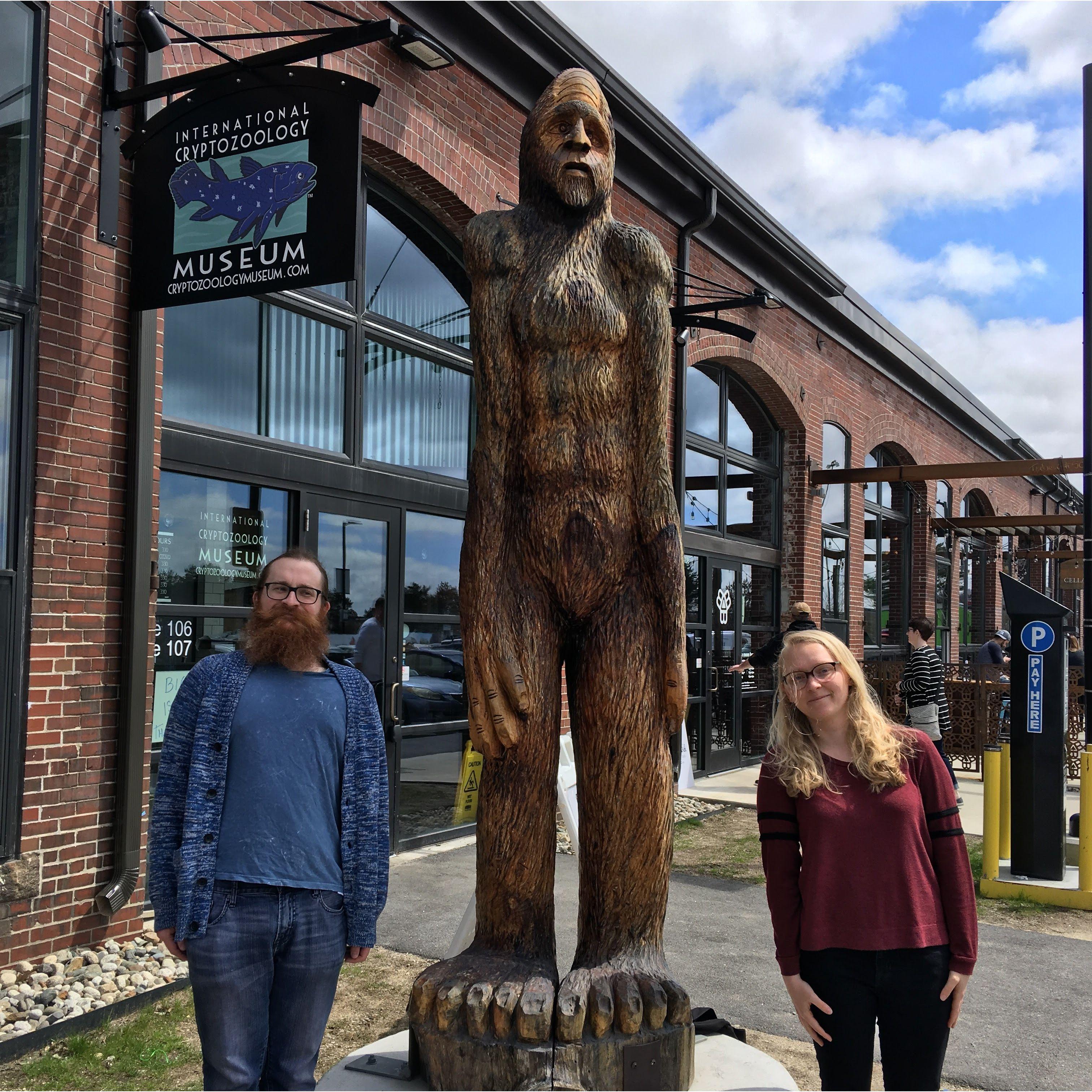 At the Museum of Cryptozoology in Portland, ME. Jake would subsequently purchase the latest issue of the Journal of Cryptozoology and put it in his actual lab, among reputable scientific journals.
