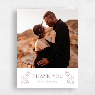 Deep Magenta, Red Wedding Thank You - Creston Photo