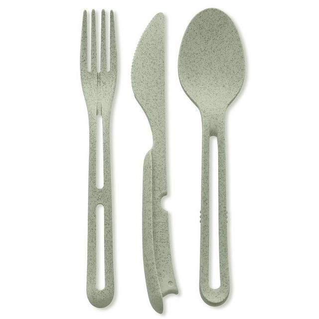 Picnic Compact Flatware, Set of 3 - Green