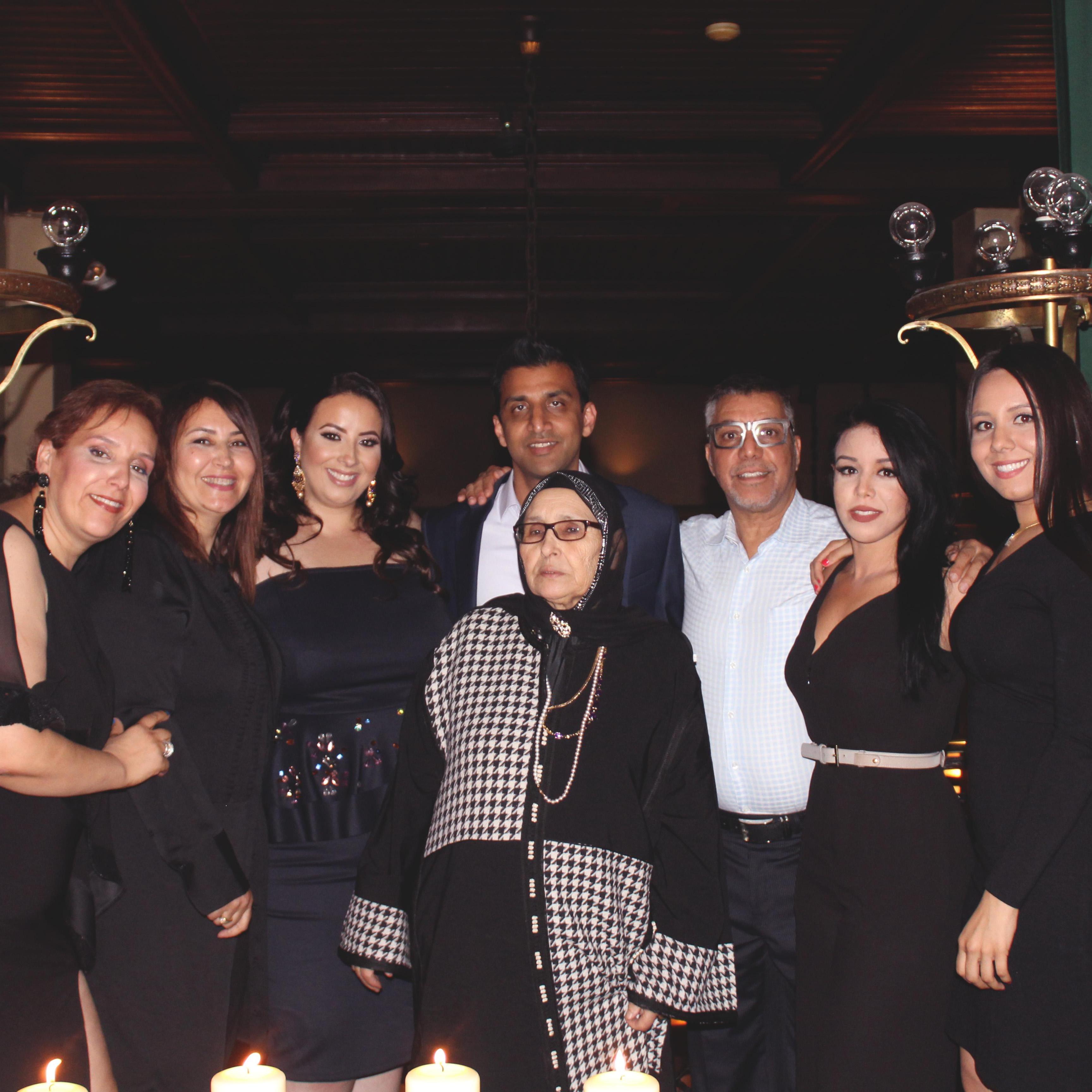 Surrounded by family