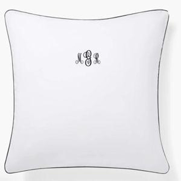 Monogrammed Euro Sham