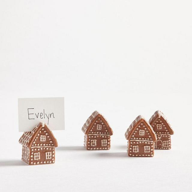 Gingerbread House Place Card Holders, Set of 4