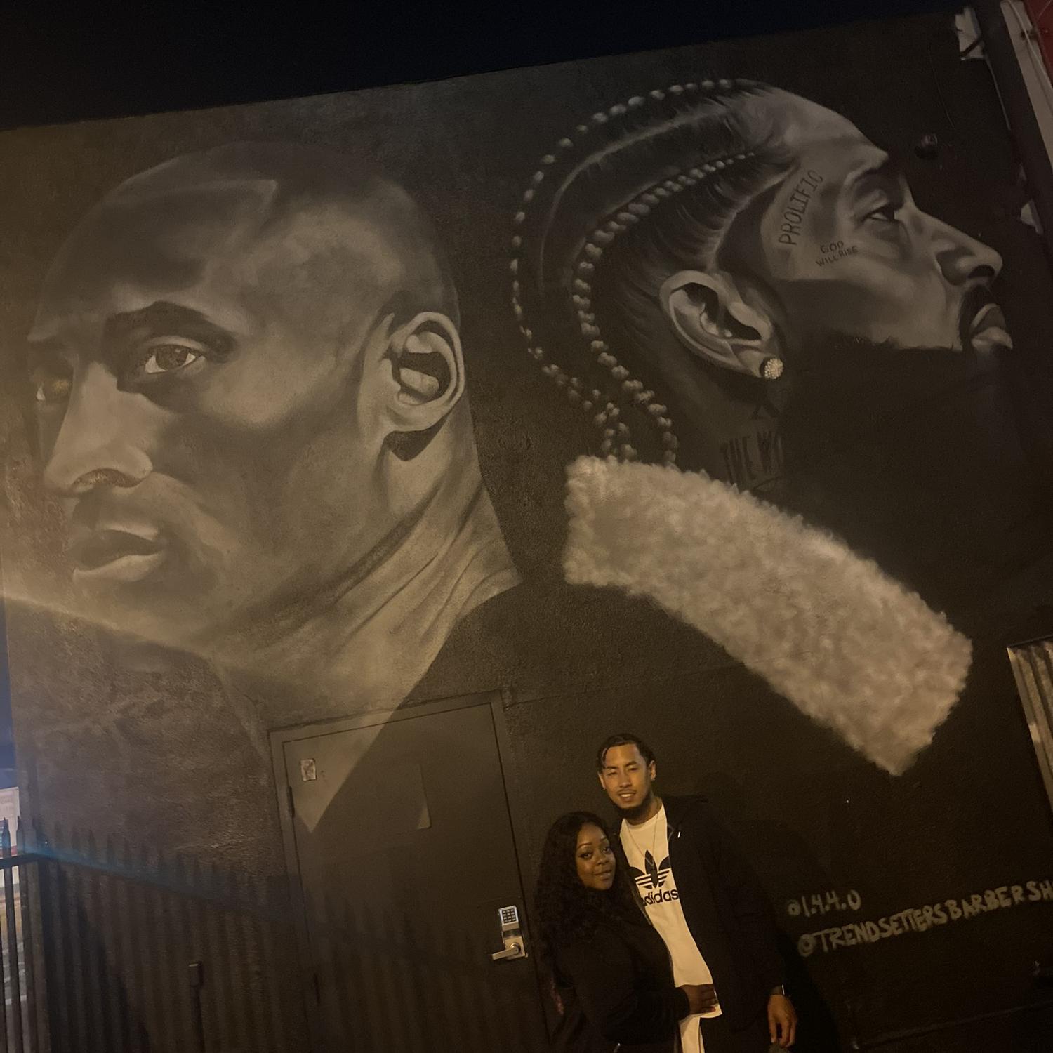We're both Kobe fans, and she's a Nipsey fan, I listen to him but not like she does. (she thinks she made the songs lol) This was in 2020 also.