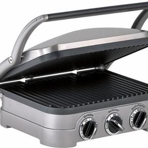 Cuisinart - Griddler Stainless Steel 4-in-1 Grill/Griddle and Panini Press - Brushed Stainless-Steel/Black