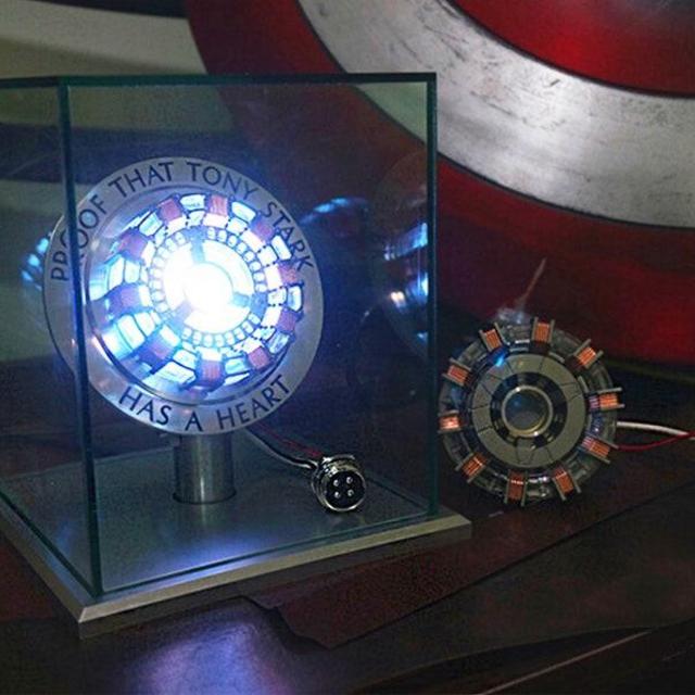 Iron Man Arc Reactor Model Lamp Customized, MCU The Avengers Tony Stark MK 1 Heart 1/1 movie Prop Replica with vibration induction