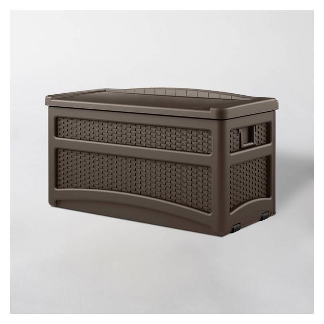 73gal Resin Deck Box With Seat Brown - Suncast