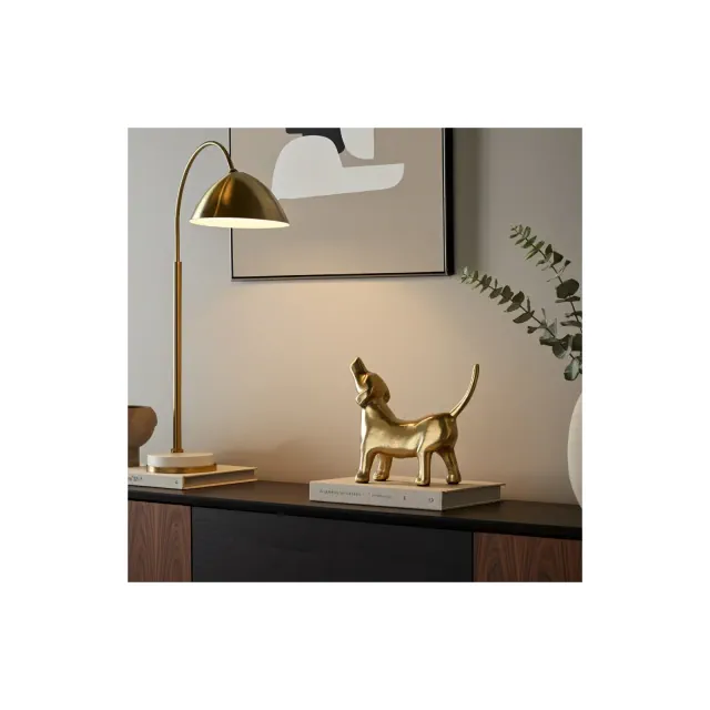 Dog Figurine Aluminum Metal Modern Design - Home, Office, Bedroom, and Living Room Decor