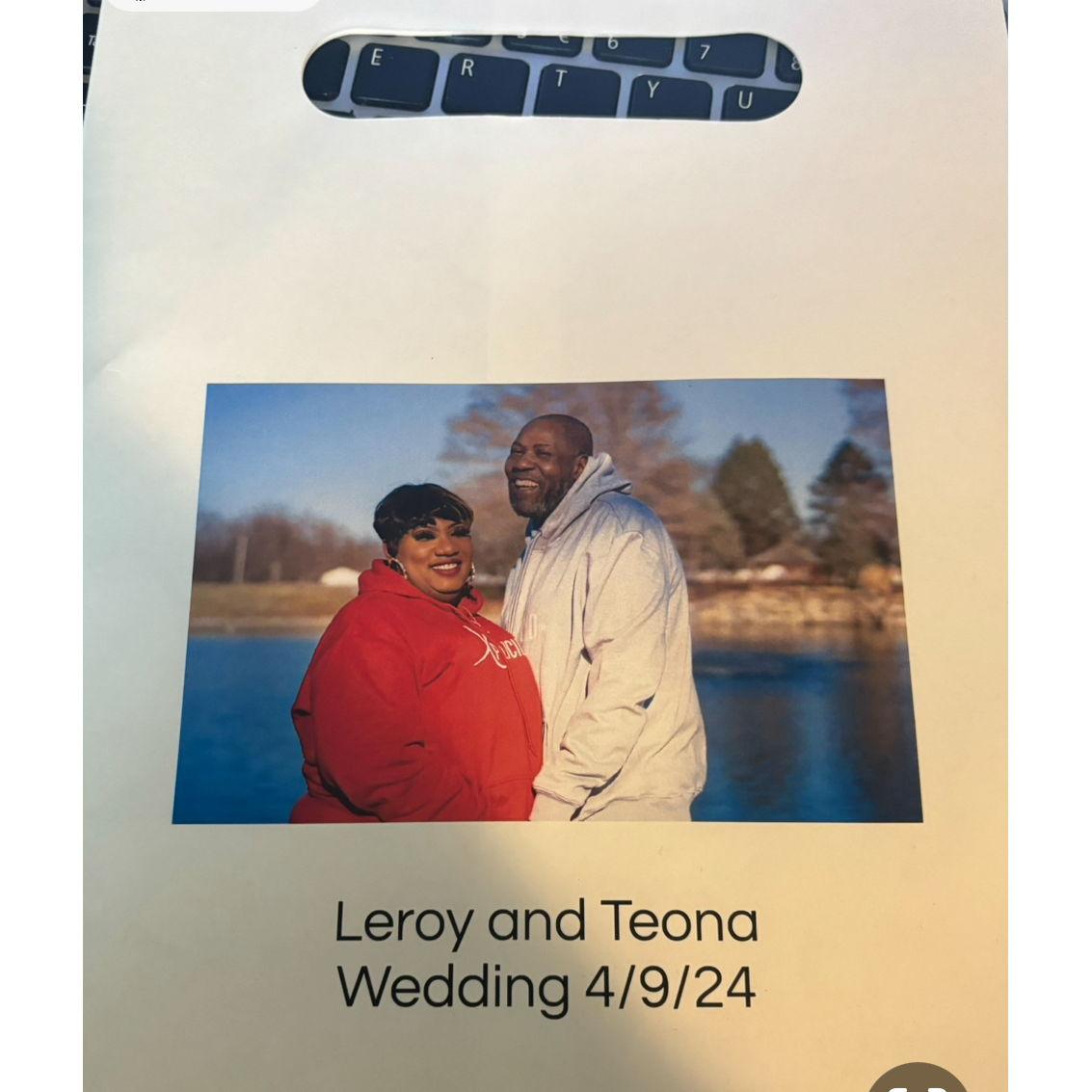 All wedding guest get a goody bag when they check in to hotel