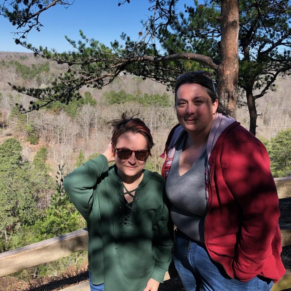 The first time we ever hung out at a hike meetup March 2023. We couldn’t have known where this would lead, Val just knew she was very drawn to Lis.