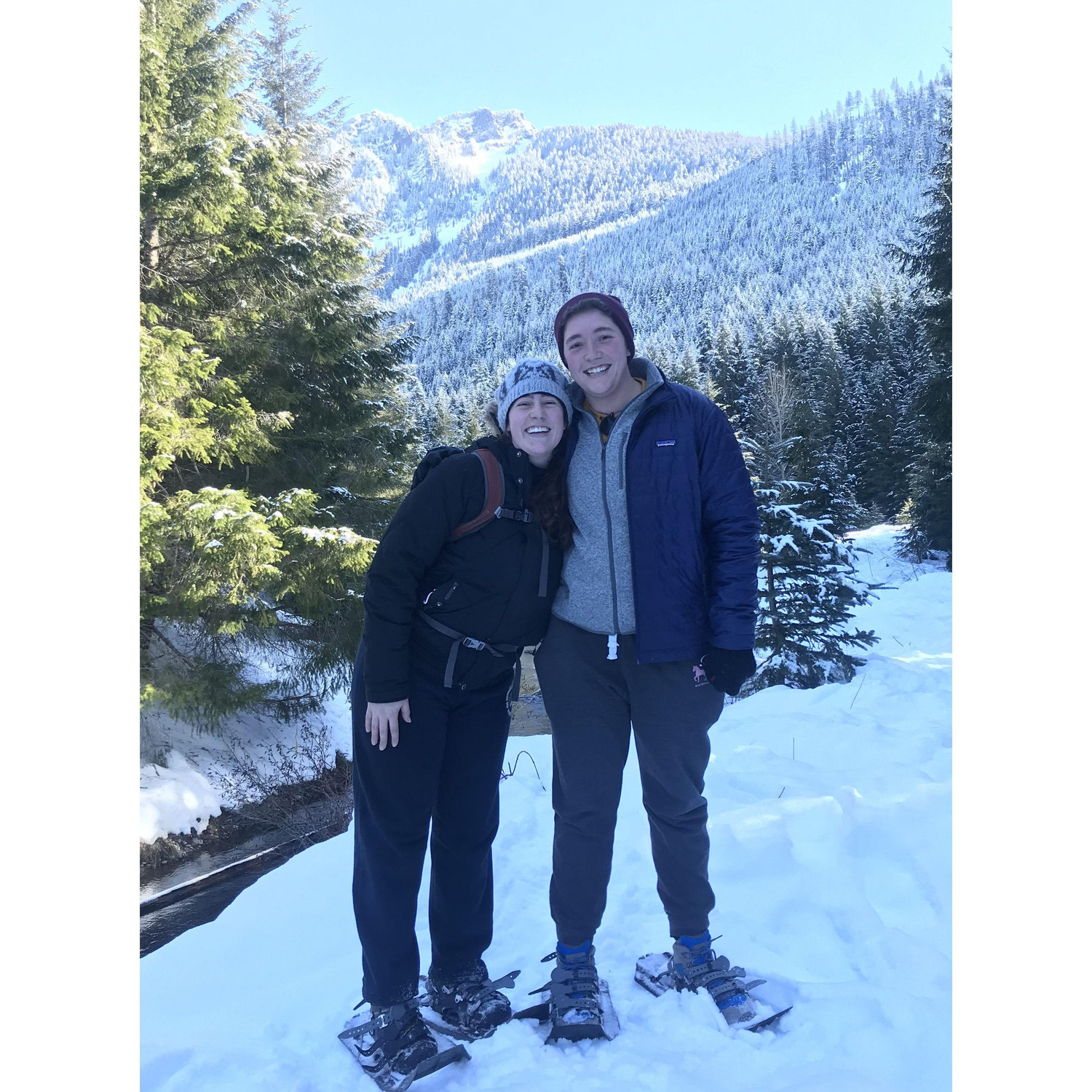 Snowshoeing in Snoqualmie Pass, WA. January 2021