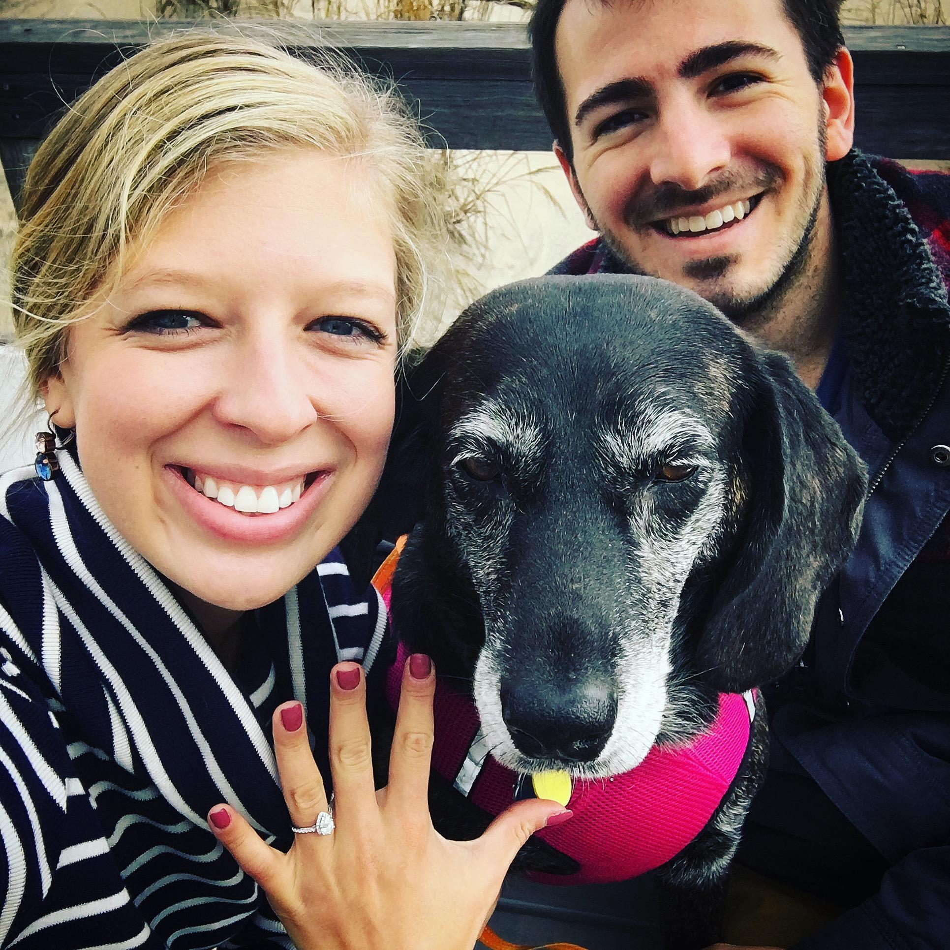 Bethany Beach proposal - Dec 2 2017 - Agnes is pumped!