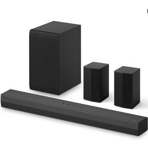 LG S40TR 4.1 ch. Home Theater Soundbar with Rear Surround Speakers and Wireless Subwoofer, Wow Interface, Dolby Audio, AI Sound Pro, 2024 Model, Amazon Exclusive