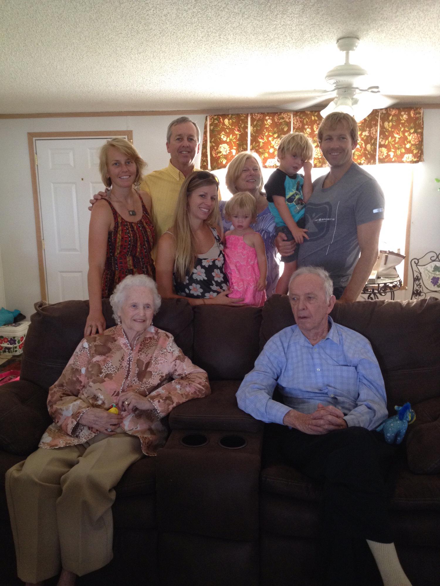 Celebrating with Grandma Nita and Granddaddy Bill