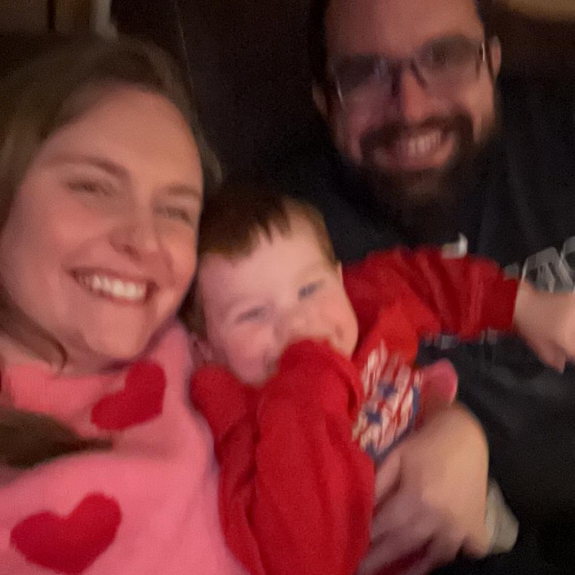 Our first pizza movie night as the 3 of us 🩷