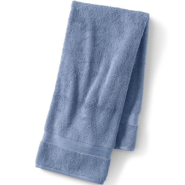 Lands' End Supima Towel Copenhagen Blue 30”x 56"