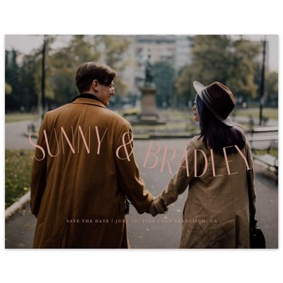 Dusty Terra Cotta, Brown Wedding Digital Save the Date - Lark Photo
