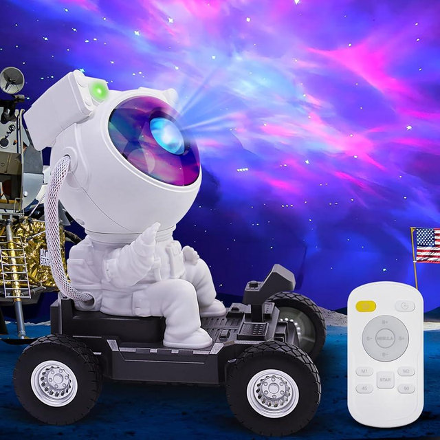 Astronaut Space Man Buddy Projector, 360° Star Projector Galaxy Nebula Light Sky LED Night Light Space Starlight Spaceman Lamp Gift for Kids Adults Bedroom Ceiling Room Decor
