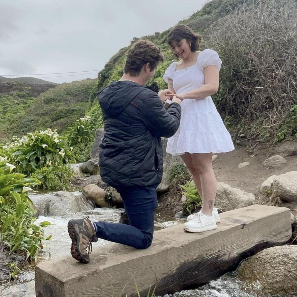 Live engagement picture from Calla Lily Valley!
