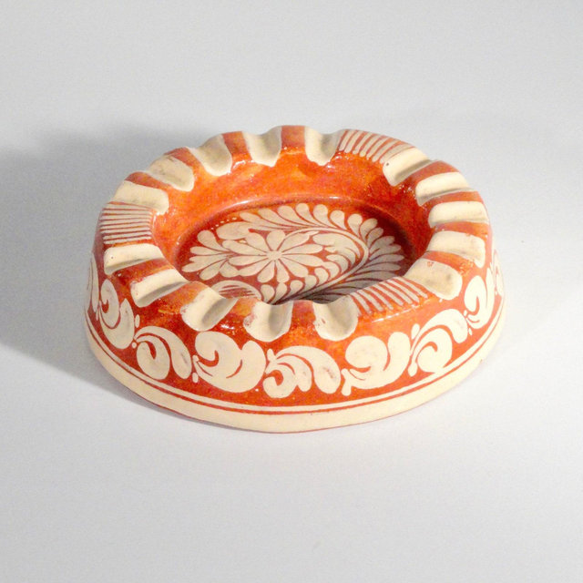 Vintage Mexican Tlaquepaque Pottery Ashtray, c1950s