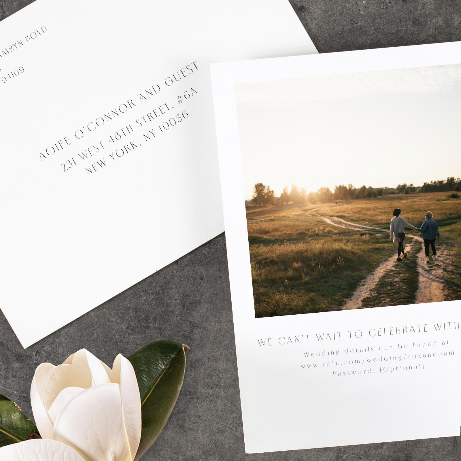 Zola wedding store invites