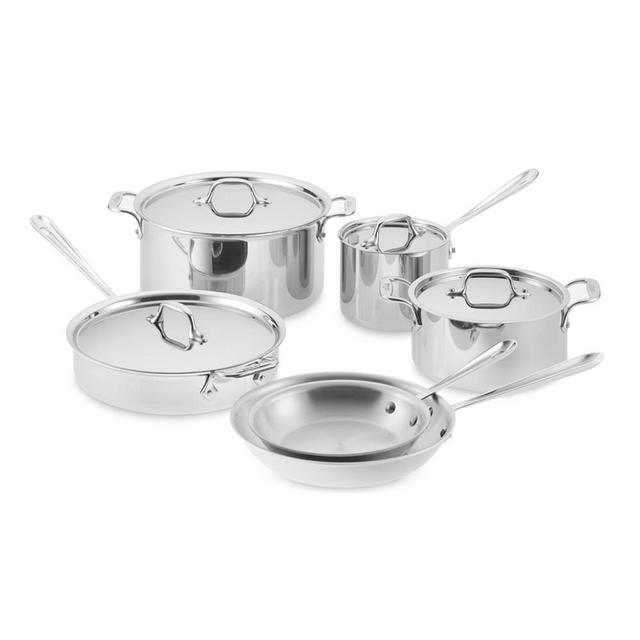 All-Clad D3 Tri-Ply Stainless-Steel 10-Piece Cookware Set