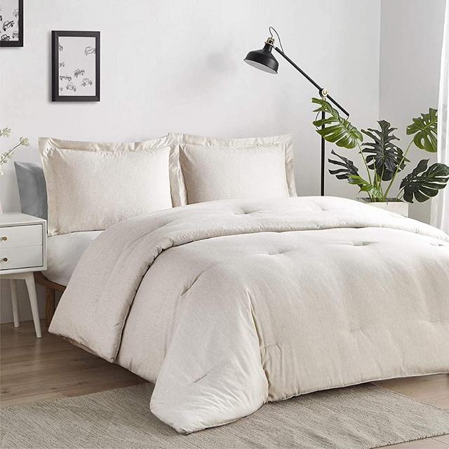 Bedsure King Comforter Sets, Bed Comforter King Set, Beige Comforter King Set, Cationic Dyeing King Comforter with Pillow Shams(King, 102x90 inches, 3 Pieces)