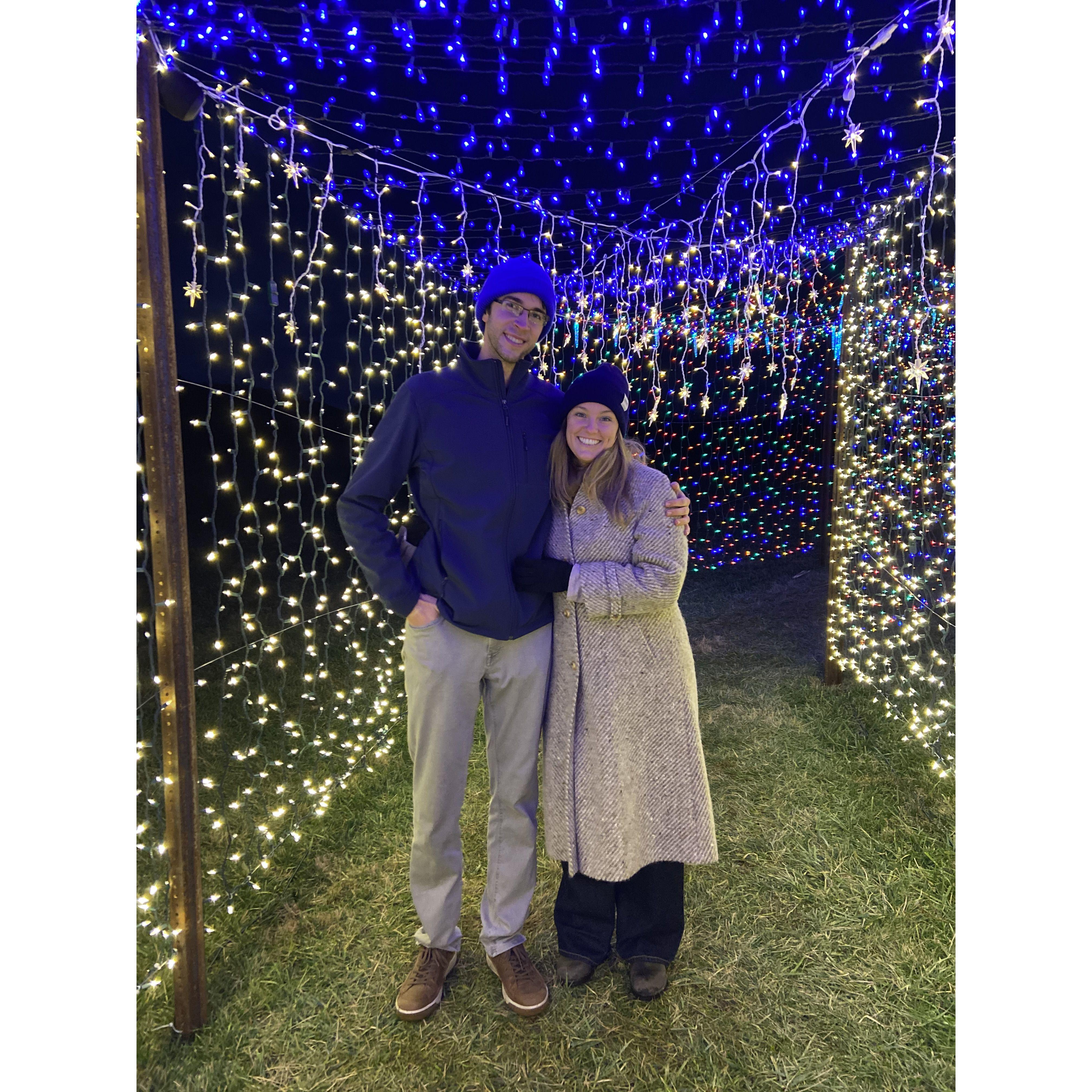 Our first non-selfie photo taken together (by the lovely Cara) at Old Westminster Winery in December 2020