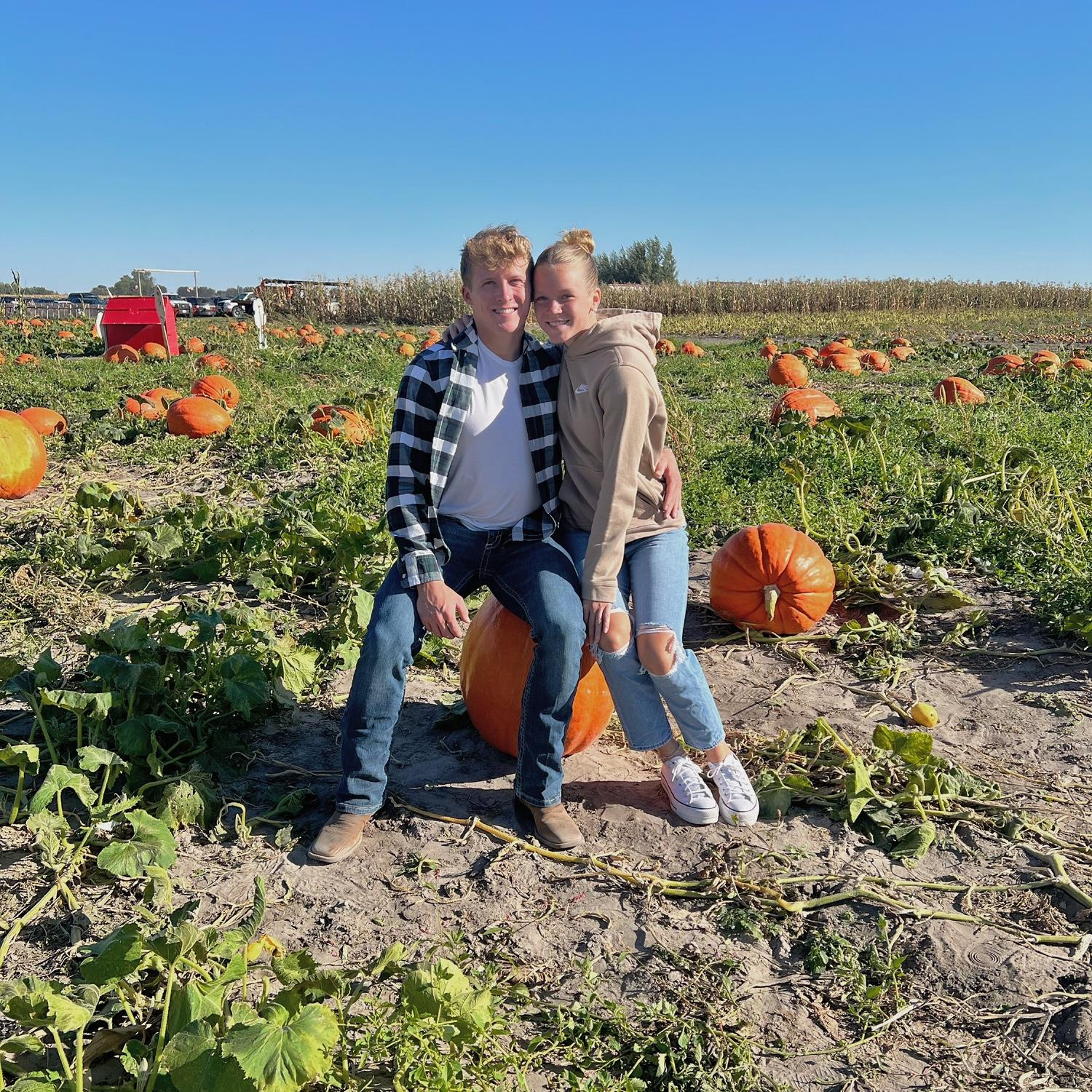Pumpkin patch with Reba's family