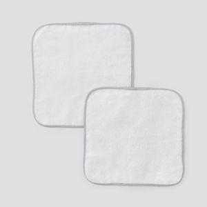 Signature Washcloths (pair) | Grey on White