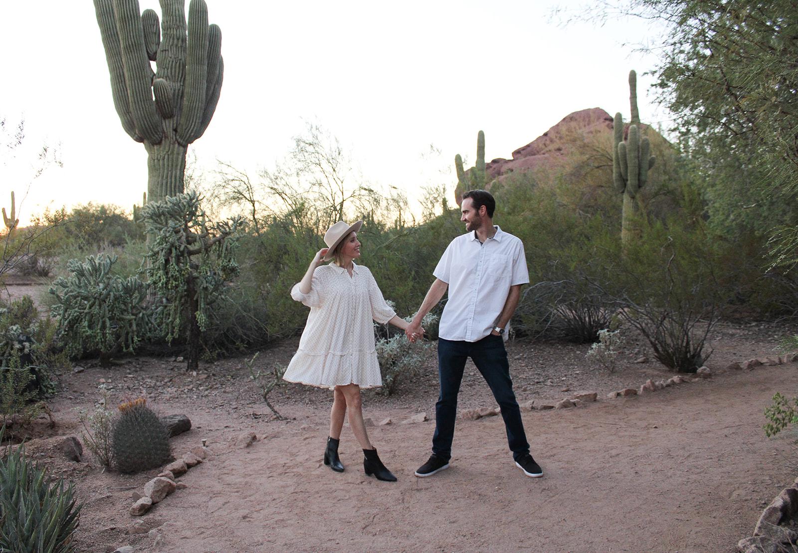 Another engagement photo at Phoenix Botanical Gardens.
