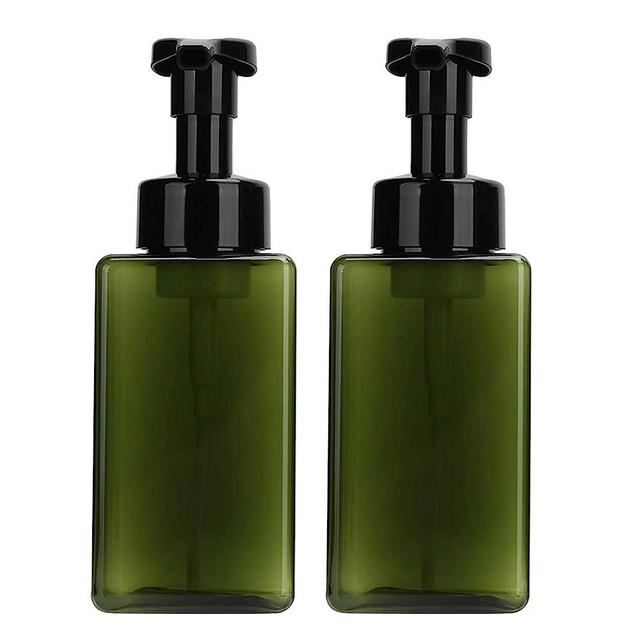 Foaming Soap Dispenser, Hand Soap Dispenser, Refillable Foam Liquid Hand Soap Empty Plastic Pump Bottle Container for Bathroom Vanities, Kitchen Sink, Hospital, Clinic（2X450ml 17oz ）