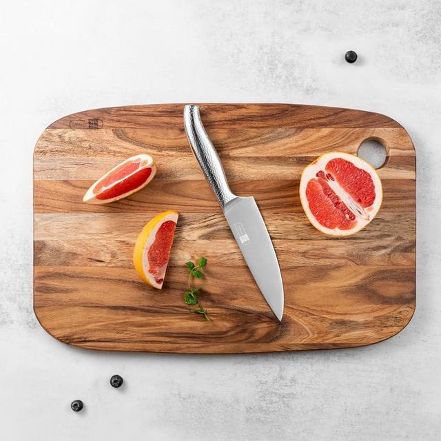 Acacia Wooden Cutting Board,JF JAMES.F Heavy Duty Wood Chopping Boards with Hang Hole, Thick Reversible Cutting Boards Serving Tray for Kitchen, Meat and Cheese Vegetables (9.84 x 7.87 x 0.71 in)