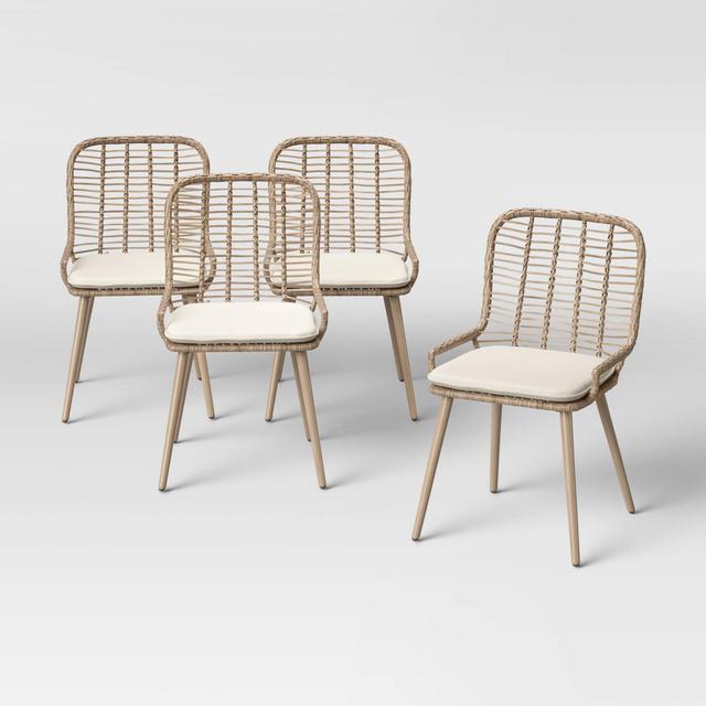 Leona 4pk Woven Stacking Patio Dining Chairs - Opalhouse™