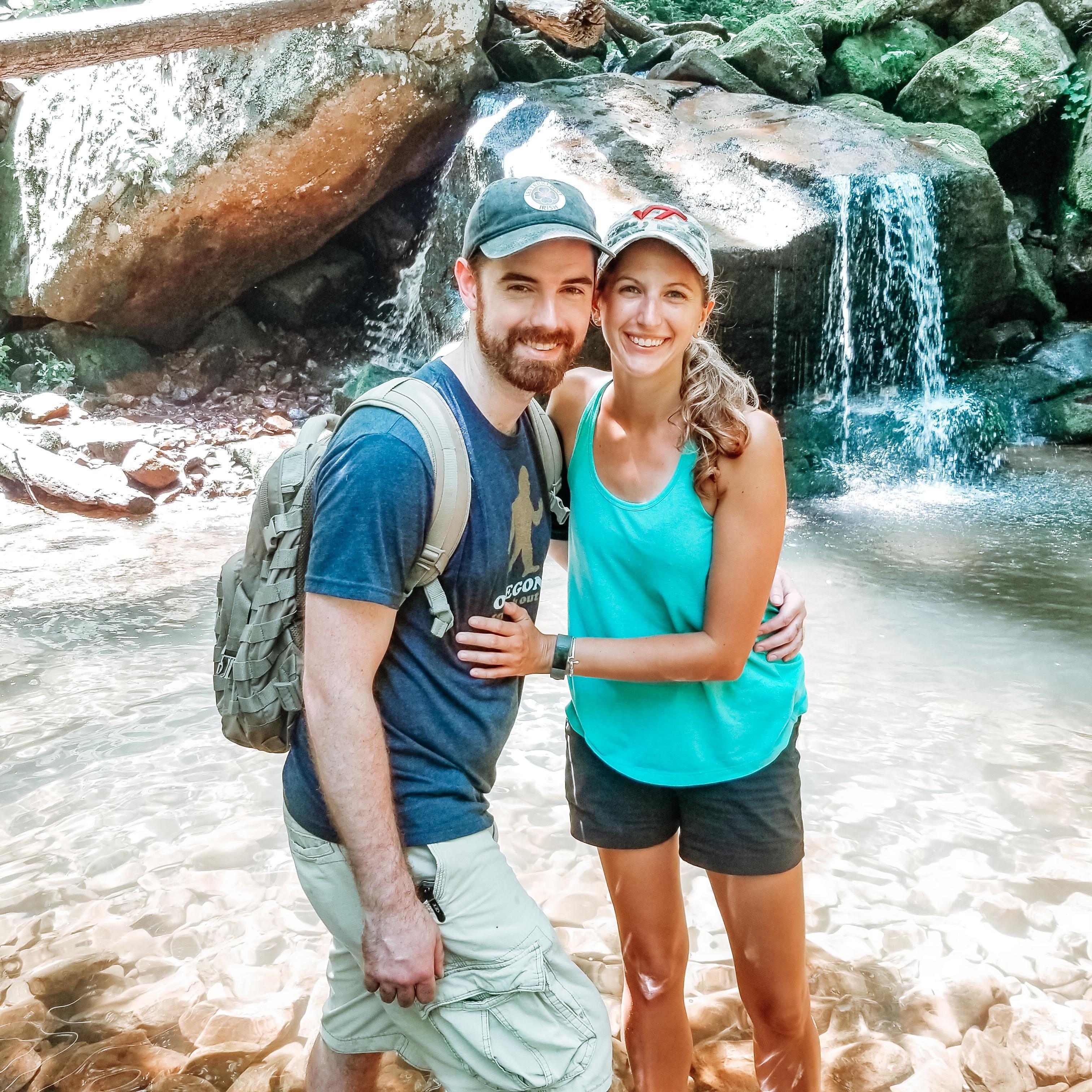 Hiking with friends and finding cool water