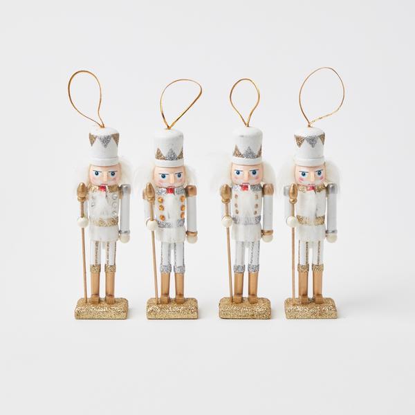 Gold Hanging Nutcracker (Set of 4)