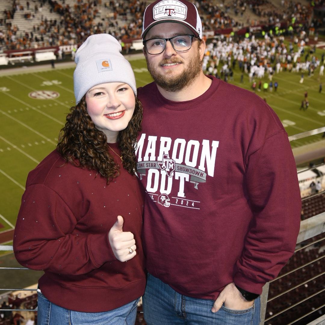 Jay’s second Aggie game and first time seeing the Aggies play t.u.!