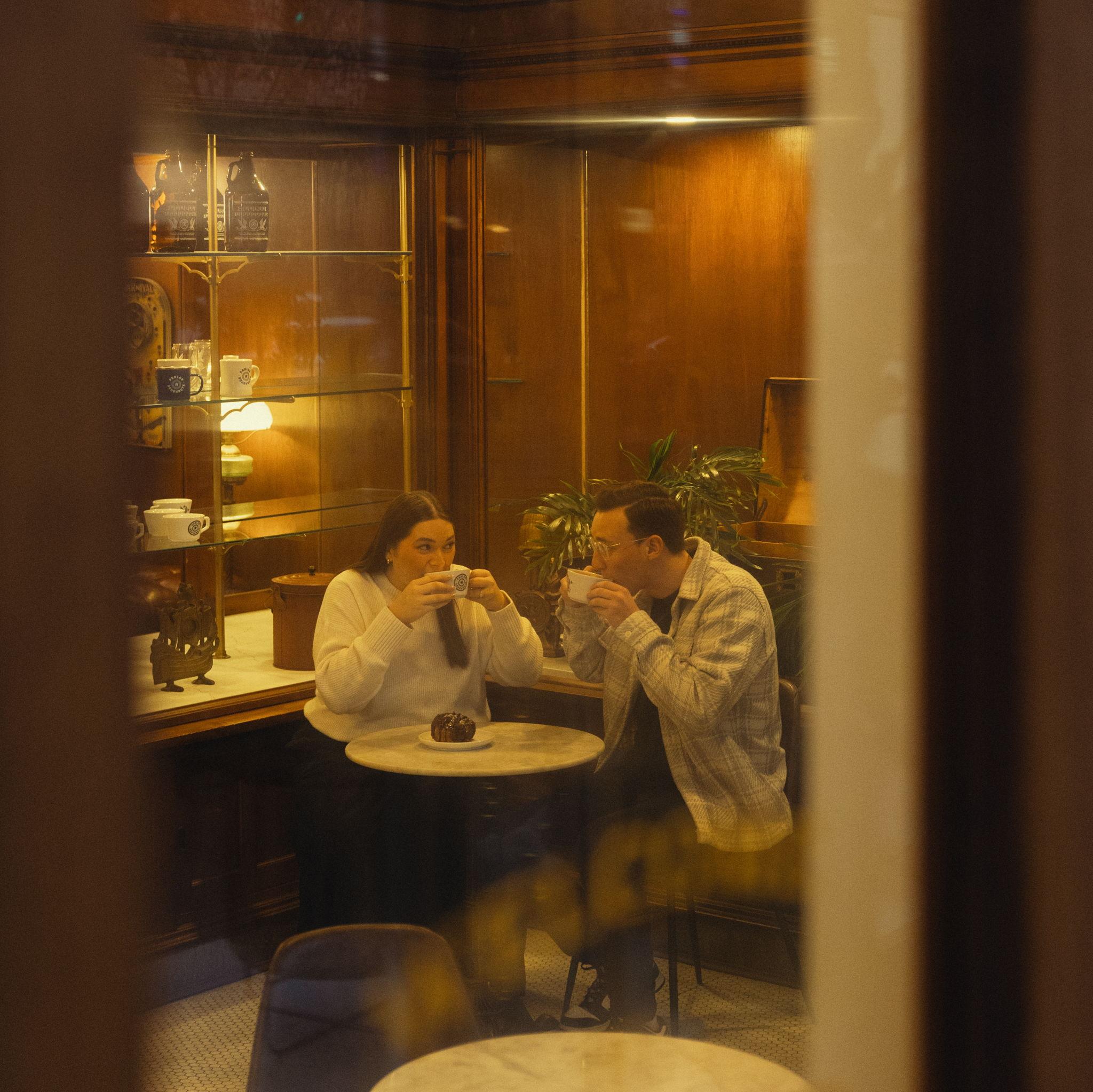 Sharing a cup of coffee is one of our favorite dates